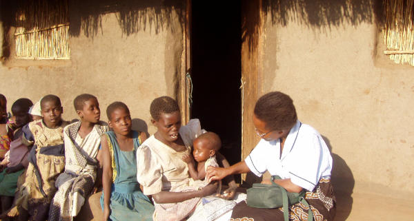 Malawi Kasina Sr Clara Chikwana at mother baby clinic