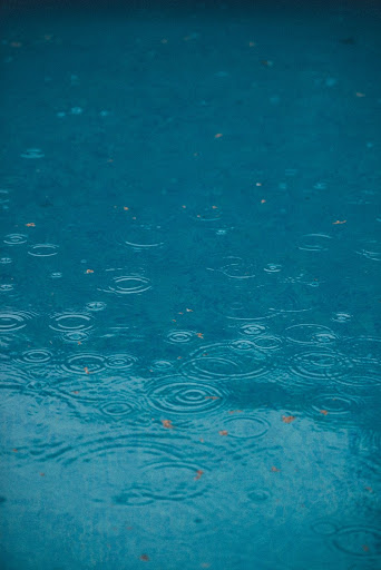 rain on water