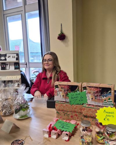 Lauren behind her stall