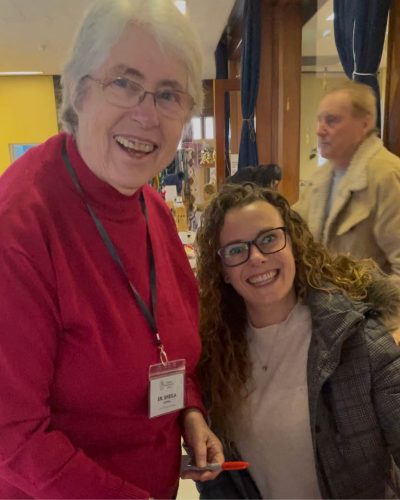 Sr Sheila Campbell, MMM with Caoimhe Hughes, Communications Office Manager